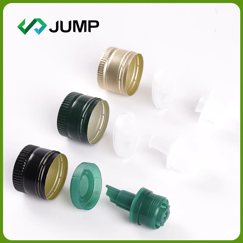 Hea kvaliteediga must roheline ropp -alumiiniumkork plastvalajaga